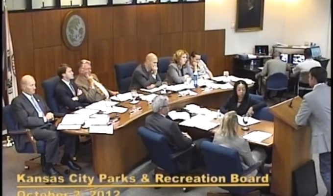 Speaking to the parks and recreation board